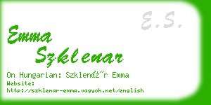 emma szklenar business card